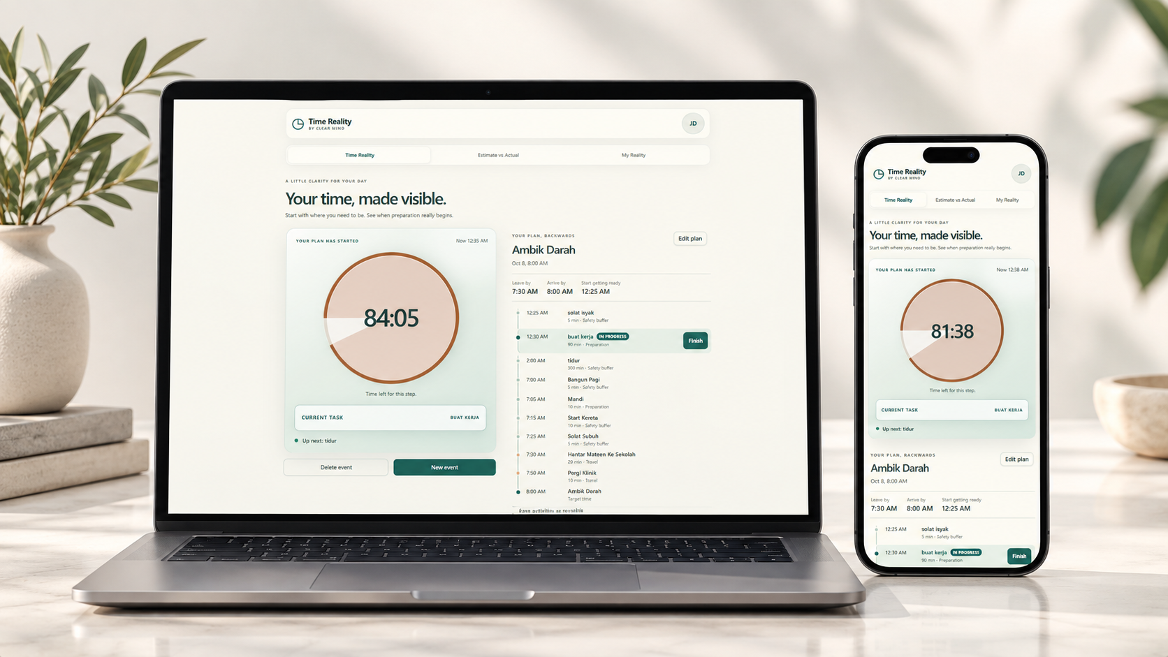 Time Reality Web App